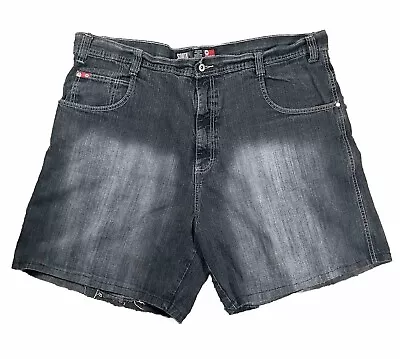 Vintage Southpole Men's Jean Shorts Black Denim Size 46 Y2K Hip Hop Baggy Skater • $29