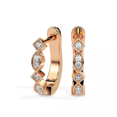 Modern Elegance: Rose Gold-Plated 925 Sterling Silver Dangle Earrings • $32.50