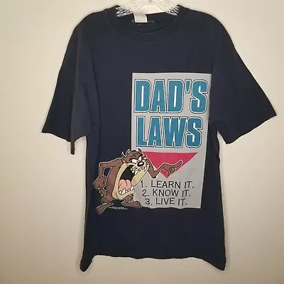 Vintage 1995 Honors Tasmanian Devil Dads Laws Mens Blue Graphic T-Shirt Size L • $19.99