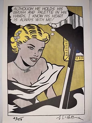 Roy Lichtenstein COA Vintage Signed Art Print On Paper Limited Edition Signed • $79.95