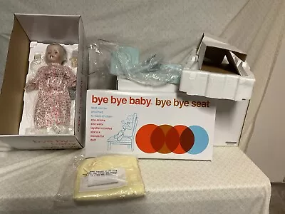 BRAND NEW! Vintage Bye Bye Baby+Seat | Danbury Mint Porcelain Doll • $80