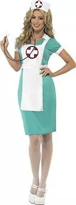 Ladies Scrub Nurse Fancy Dress Costume Nurses Outfit By Smiffys Size Medium • £10.99