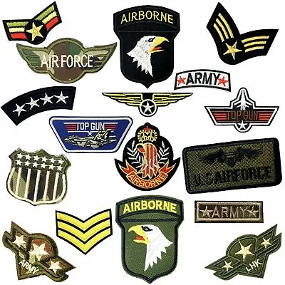 Army Military Themed Embroidered Logo Patch Badge Iron On / Sew On Fancy Dress • £1.99