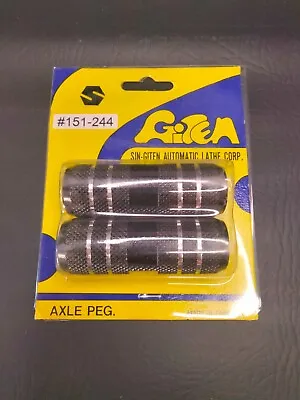 Old School Bmx Axle Pegs 26/24T 3/8's Axle NOS Pair Black • $15.15