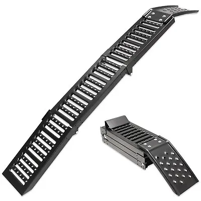 Folding Steel Car Dual Purpose Motorcycle Van Trailer Loading Ramp Single • £37.95