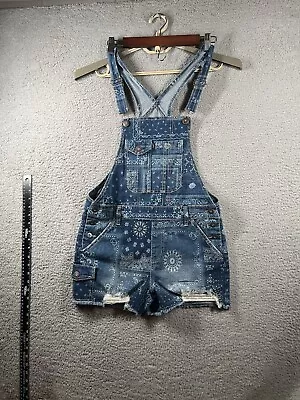 No Boundaries Juniors Size 7/9 Denim Short Overall.  New Without Tags. # 2166 • $9.99