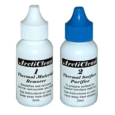 $9.99 • Buy ArctiClean Set 1 & 2 Thermal Paste Material Remover & Surface Purifier ACN-60ML 