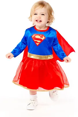 Toddlers Supergirl Fancy Dress Costume DC Comics Superhero Childs Girls Kids • £15.99