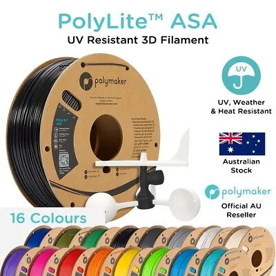 Polymaker ASA UV Resistant 3D Printer Filament PolyLite Australia • $44.95