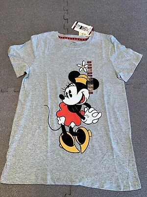 Women's Disney Minnie Mouse Short Sleeve Crewneck T-Shirt Gray Size XL NWT • $10.50