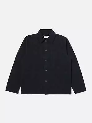 Universal Works Field Jacket In Navy Wool/Cotton Seersucker • £109