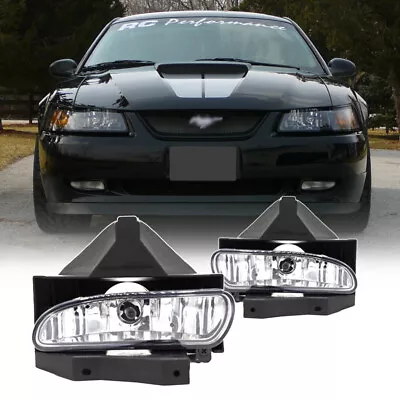 $25 • Buy For 1999-2004 Ford Mustang Gt Clear Lens Front Bumper Driving Fog Lights Lamps