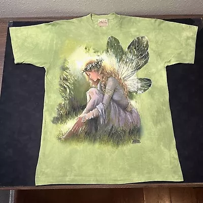 Vintage The Mountain St Clair Fairy Tie Dye Shirt XL Forrest Green Mary Baxter • $75