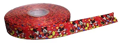  Mickey & Minnie Mouse 1  Wide Repeat Ribbon Sold In Yard Lot - USA Seller • $1.49