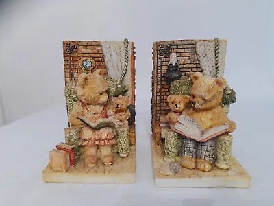 Pair Of Teddy Bear Reading For Children Teddy Tales Bookends • £20