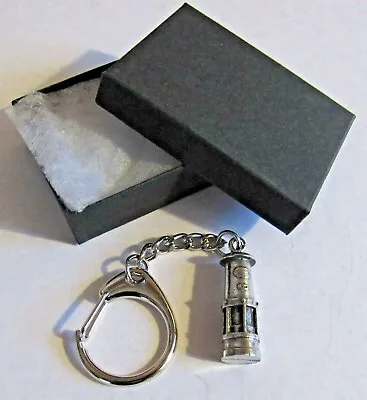 F) Key-ring Pewter Davy Lamp Miners Safety Light Invented 1815 Coal Mines • £5.99