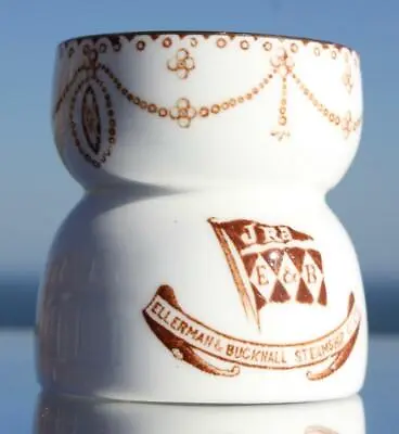 Ellerman & Bucknall Line Original Steamship China Edwardian Egg Cup C-1920 #2 • $248.67