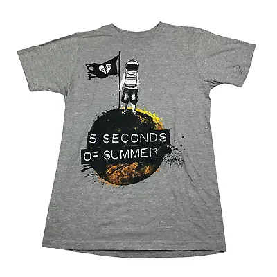 5 Seconds Of Summer Men's Derping Flag Sun S/S Graphic T-Shirt Gray • Medium • $20.58