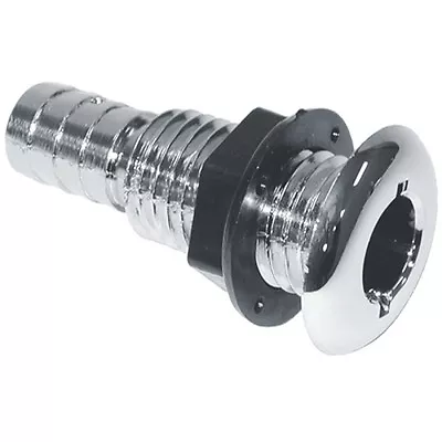 3/4 Inch Chrome Plated Plastic Thru-Hull Bilge Pump Hose Fitting For Boats • $13.91