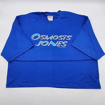 Osmosis Jones Promo T-Shirt 2000 XL Blue Hanes WB Animation Chris Rock NOS • $49.95