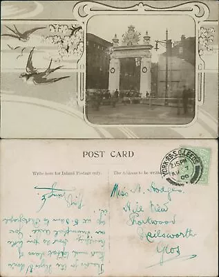 £8.81 • Buy Royal Visit Triumphal Arch City Square Leeds 1906 SOTN Cancel Real Photo