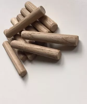 10 Oak Plain Pegs (Small X) Oak Coat Pegs Coat Hooks Oak Mug Pegs 75mm X 10mm • £7.98