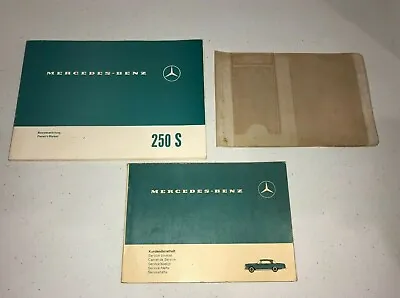 Mercedes-Benz Owner's Manual Service Book Cover Lot Vintage 1960's 250S • $139.95
