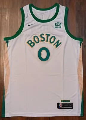 Men's Boston Celtics #0 Jayson Tatum White Stitched Jersey New Size 2XL • $54.99