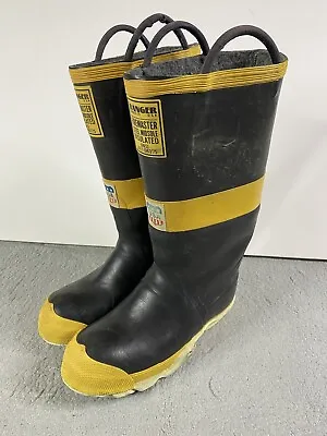 Vintage Firemaster Boots 7 Ranger Rubber Co Steel Midsole Toe Insulated USA Fire • $100
