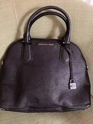 Michael Kors Black Pebbled Leather Satchel Bag / Purse - EUC • $32