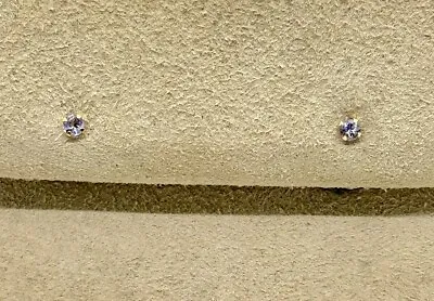 Gold Tanzanite Stone Stud Earrings 14K Yellow Gold 0.3g (SS2121265) • $24.99