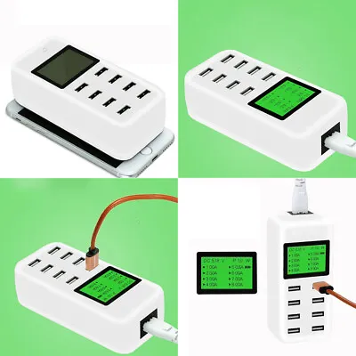 US 1-2 Pcs Multiple USB Charger 8-Port Charging Station Quick Charge LCD Display • $22.09