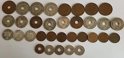 33 Old Palestinian Coins 1 Mil To 50 Mils 1927 To 1945 (Icluding Silver Coins) • £200