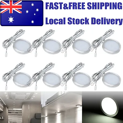 8x LED Interior Ceiling Cabin Roof Lights Caravan Camper Boat RV Cool White 12V • $29.99