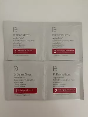 2 X DR DENNIS GROSS Alpha Beta Extra Strength Daily Peel Treatments 02/21 • £6.50