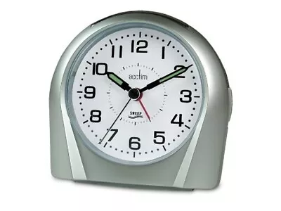 Acctim 14117 Europa  Non Tick Alarm Clock In A Silver Finish • £9