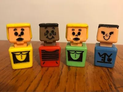 Vintage Lot Playskool McDonalds Restaurant Playset People Blockhead Figures • $12.99