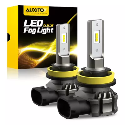 AUXITO H8 H9 LED White Fog Light Bulbs DRL Daytime Running Light 2400LM Canbus • $26.99