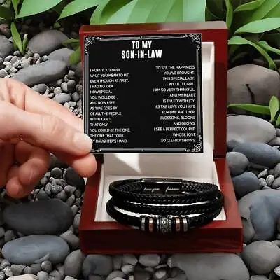 To My Son In Law From Mom Boys Jewelry Gifts For Son Love You Forever Bracelet • $45.10