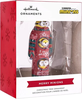 $18.99 • Buy Hallmark Ugly  Christmas Sweater Minions Tree Ornament The Rise Of Gru, Bob, New