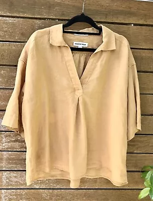 Country Road Linen Popover Shirt Size 8 • $15