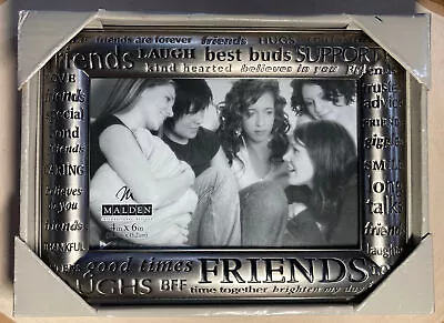 Malden Friends Modern Words 4x6 Frame Solid Pewter *NIB* Never Used • $7.48