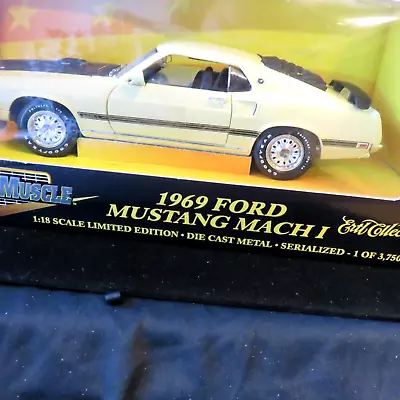 1969 Ford Mustang Mach 1 ERTL  1:18 Scale American Muscle Limited Edition #32262 • $69.99