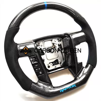 REAL CARBON FIBER F150 Steering Wheel FOR FORD Raptor 09-14 YEARS BLUE RING • $684