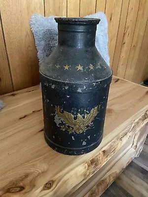 Antique Black Metal Milk Dairy Jug Container 2 Gallon • $59.99