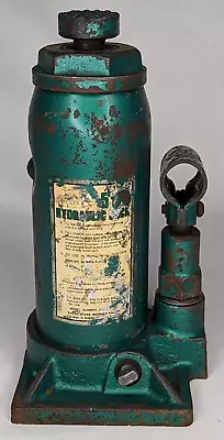 Vintage Sears Green 5 Ton Hydraulic Bottle Jack • $24.99