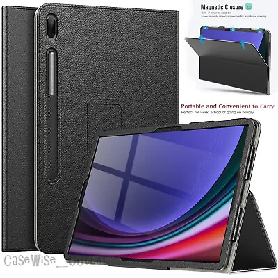 Leather Smart Stand Flip Case For Samsung Galaxy Tab S9 10.9  S9 FE 11  2023 • £7.99