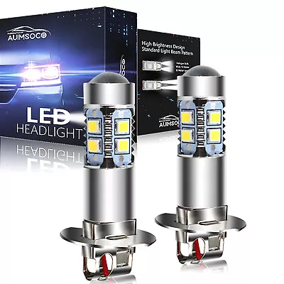 2PCS H3 LED Fog Driving Light Bulbs Conversion Kit Super Bright 6000K White • $19.99