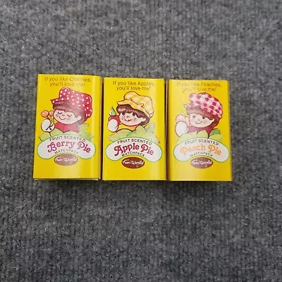 Fun World Fruit Scented Matchpack Pocket Dolls Lot Of  3 Apple Peach Berry 80s • $22.99