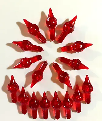 STARBURST BULBS Ceramic Christmas Tree RED STAR LIGHTS 20 Vintage Pegs • $8.75